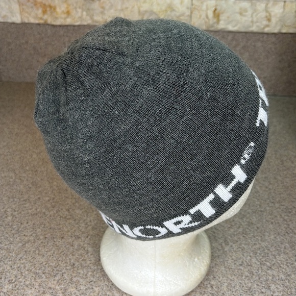 Truth North Gray Winter Knit Beanie wWhite Logo toddler baby One Size fits most - Picture 6 of 9